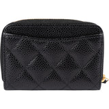 Chanel Quilted Caviar Leather Zipped CC Coin Purse Wallet