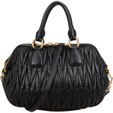 Miu Miu Matelassé Nappa Leather Bowler Handbag