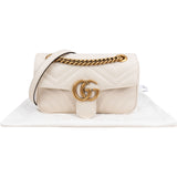 Gucci Chevron Matelassé Leather GG Small Marmont Crossbody Bag