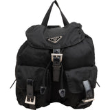 Prada Black Tessuto Nylon Triangle Backpack
