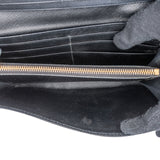 Prada Black Saffiano Leather Continental Wallet