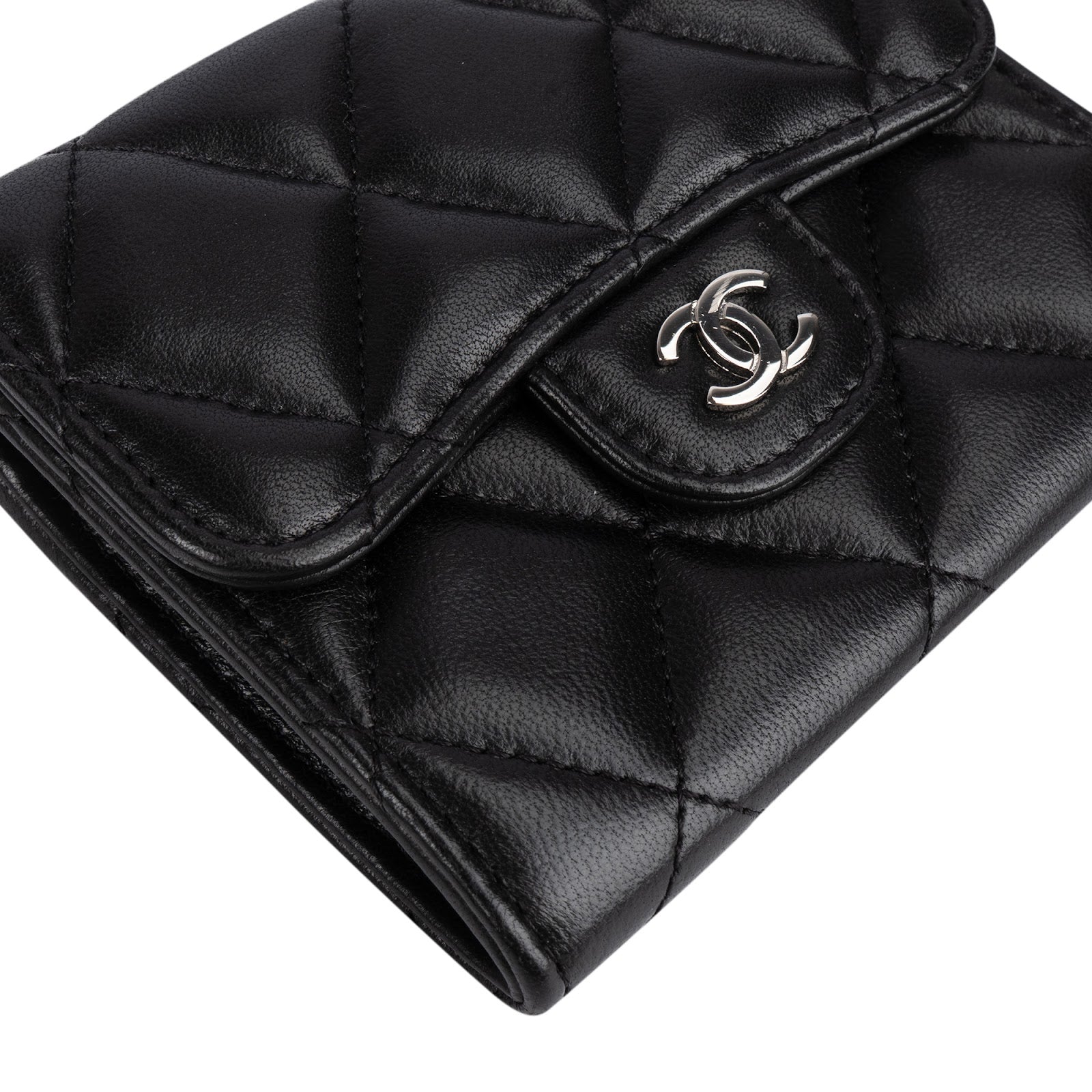 Chanel Quilted Lambskin CC Single Flap Wallet on Chain - vintageandkickz