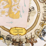 Hermès La Promenade de Longchamps Silk Carre 90 Scarf Tuch