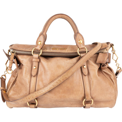 [🔄️B24 / F22] Miu Miu Vitello Lux Bow Shoulder Bag - vintageandkickz