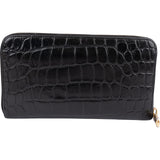 Miu Miu Crocodile Embossed Leather Zip Around Wallet