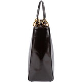 Christian Dior Patent Leather Lady Dior Medium Handbag