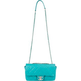 Chanel Quilted Latex Reversible Nylon Rectangular Single Flap Crossbody Bag