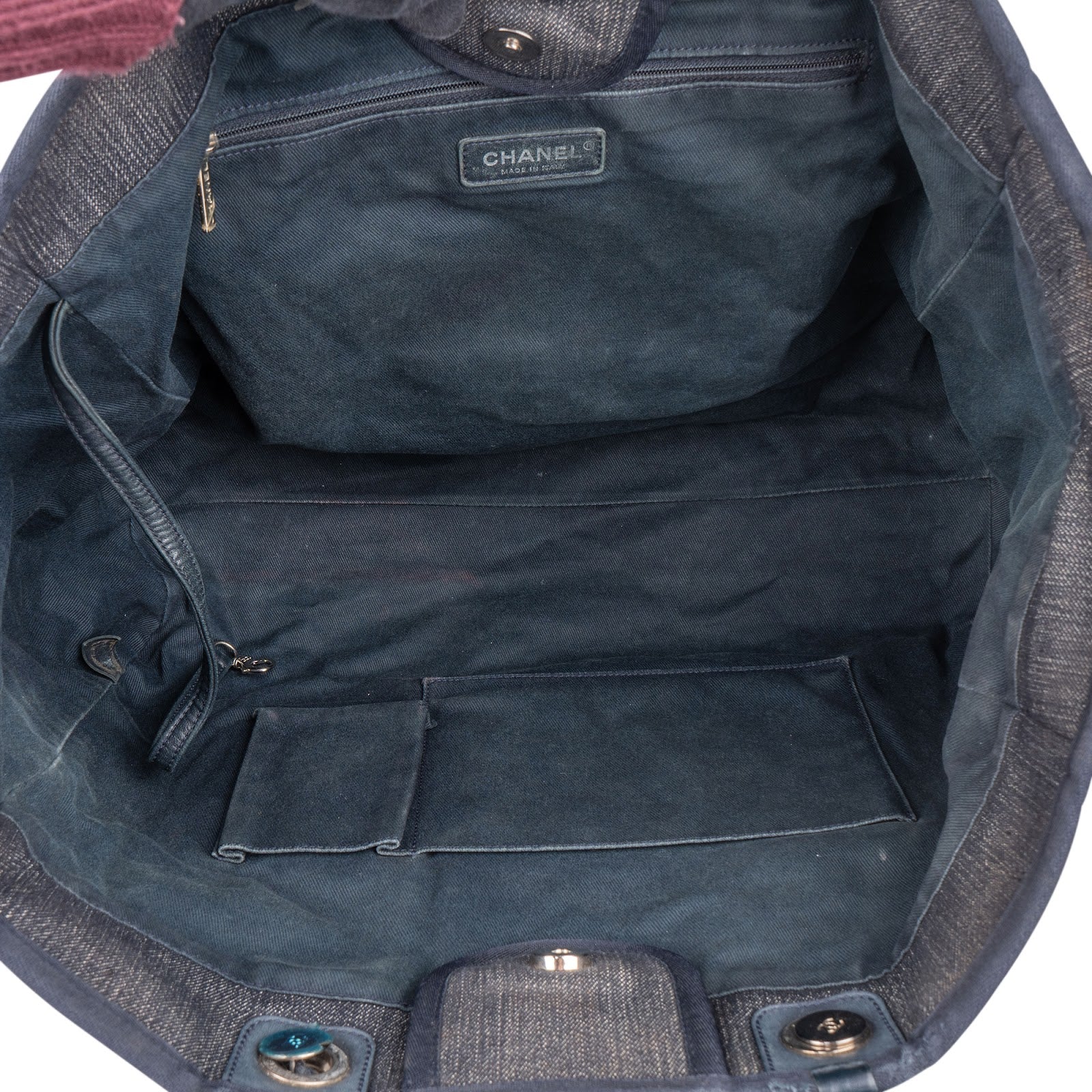 Chanel Denim Deauville Tote Shoulder Bag - vintageandkickz