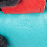 Hermès Lagoon Rose Jaipur Tricolor Leather Rodeo MM Pendant