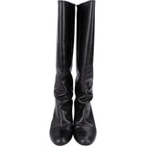 Maison Margiela Black Calf Leather Knee-High Boots (38)