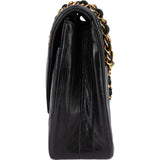 Chanel Chevron Lambskin 24K Gold Single Flap Shoulder Bag