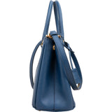 Prada Blue Saffiano Leather Small Galleria Handbag