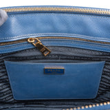 Prada Blue Saffiano Leather Large Galleria Handbag