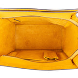 Céline Yellow Drummed Calfskin Luggage Tote Handbag