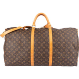 Louis Vuitton Monogram Canvas Keepall 60 Bandoulière Travel Bag