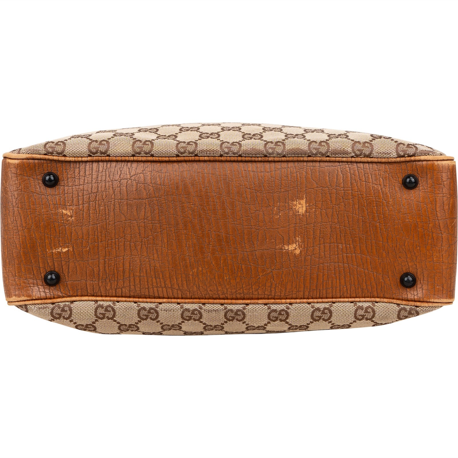 Gucci Monogram GG Bamboo Handbag - vintageandkickz
