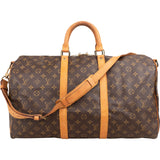 Louis Vuitton Monogram Canvas Keepall 50 Bandoulière Travel Bag