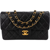 Chanel Quilted Lambskin 24K Small Double Flap Shoulder Bag