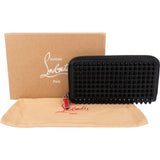 Christian Louboutin Black Leather Panettone Spikes Wallet
