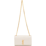 Saint Laurent Grained Leather Sunset Chain Wallet Crossbody Bag