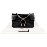 Gucci Wrinkled Patent Leather Dionysus Super Mini Crossbody Bag