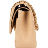 Chanel Quilted Lambskin Jumbo Double Flap Crossbody Bag