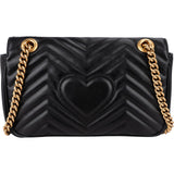 Gucci Matelassé Leather GG Marmont Medium Shoulder Crossbody Bag