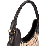 Burberry Nova-Check Monogram Equestrian Knight Shoulder Bag