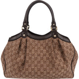 Gucci Monogram GG Cotton Sukey Hobo Handbag