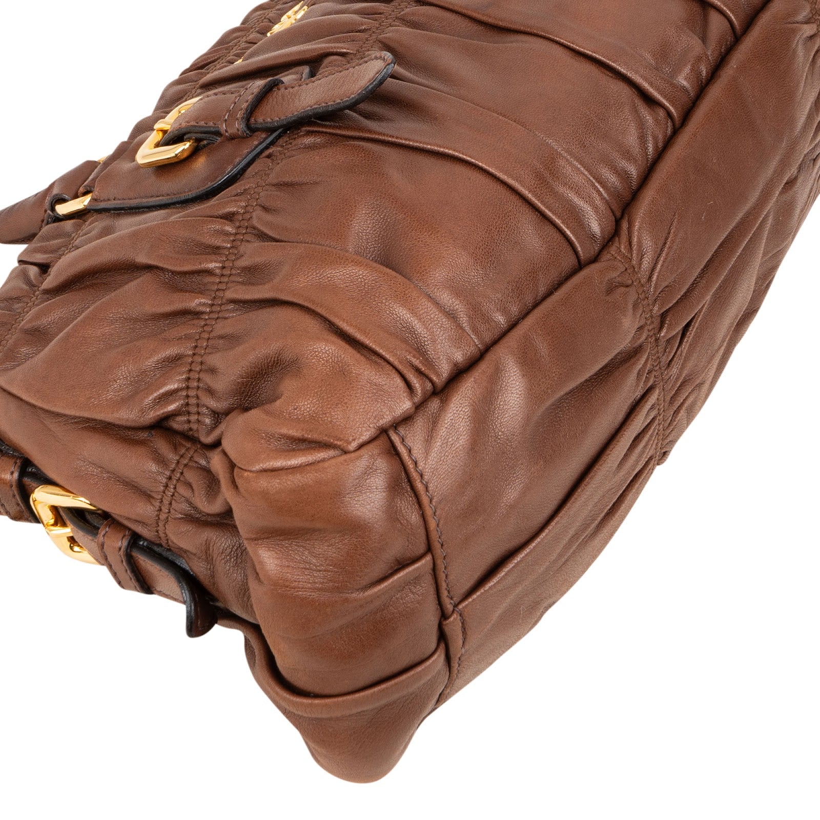 Prada Quilted Nappa Leather Gaufre Satchel Handbag - vintageandkickz