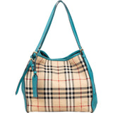 Burberry Nova-Check Canvas and Leather Canterbury Tote Shoulder Bag