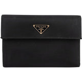 Prada Black Nylon Triangle Wallet - vintageandkickz