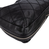Chanel Quilted Calfskin Expandable Zip Around Drawstring Tote Shoulder Bag