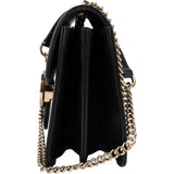 Gucci Pebbled Leather Interlocking GG Flap Crossbody Bag