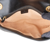 Gucci Black Matelassé Leather Marmont Crossbody Bag
