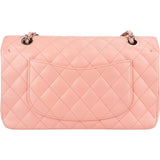 Chanel Quilted Caviar Leather Palladium Medium Double Flap Shoulder Bag