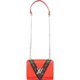Louis Vuitton Red Epi Leather Monogram Canvas Twist MM Crossbody Bag