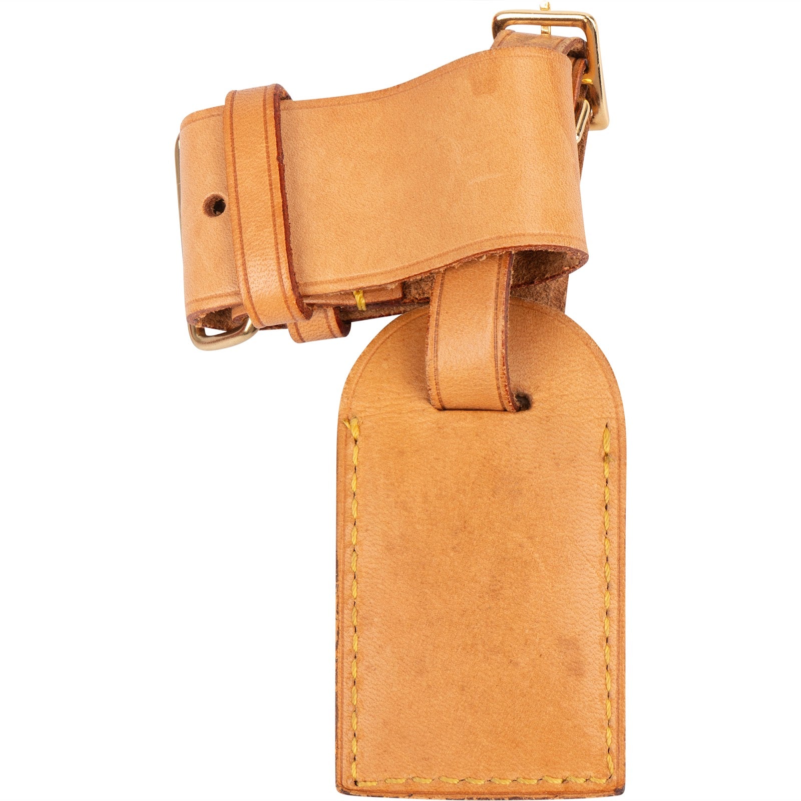 [🔄️B21 / F24] Louis Vuitton Vachetta Leather Luggage Tag - vintageandkickz