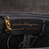 Salvatore Ferragamo Black Patent Calf Leather Vara Bow Top Handle Handbag