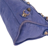 Balenciaga Purple Leather Classic City Handbag