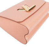 Louis Vuitton Rose Epi Leather Twist Flower Chain Crossbody Bag