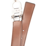Salvatore Ferragamo Black Leather Reversible Gancini Buckle Belt