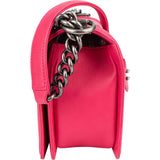 Chanel Quilted Lambskin Single Flap  Boy Crossbody Bag