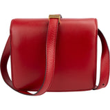 Celine Red Classic Boxcalf Leather Small Triomphe Crossbody Bag