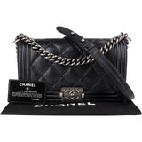 Chanel Quilted Calfskin Boy Single Flap Crossbody Bag