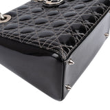 Christian Dior Quilted Patent Leather Lady Dior Handbag