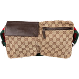 Gucci Multicolor Leather GG Canvas Belt Crossbody Bag