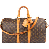 Louis Vuitton Monogram Canvas Keepall 45 Bandoulière Travel Bag