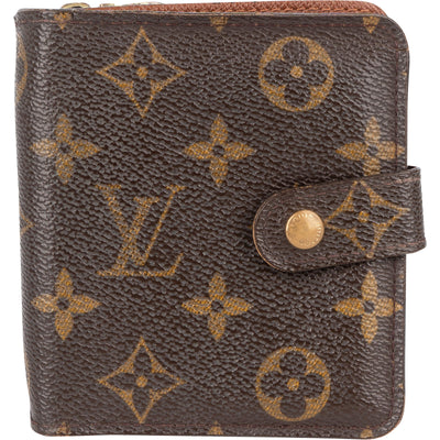 Louis Vuitton Monogram Canvas Compact Zip Wallet