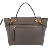 Celine Grey Leather Grained Calfskin Belt Handbag